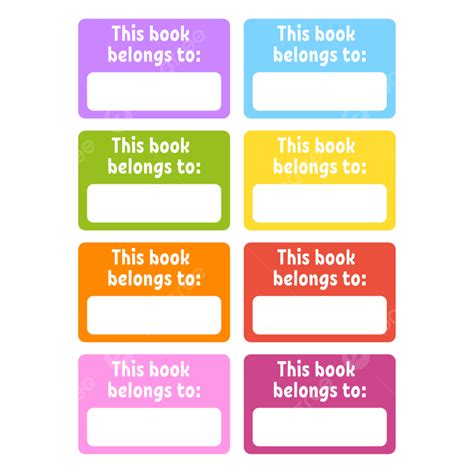 Gambar Label Sekolah Untuk Buku Dan Buku Catatan Kosong Label