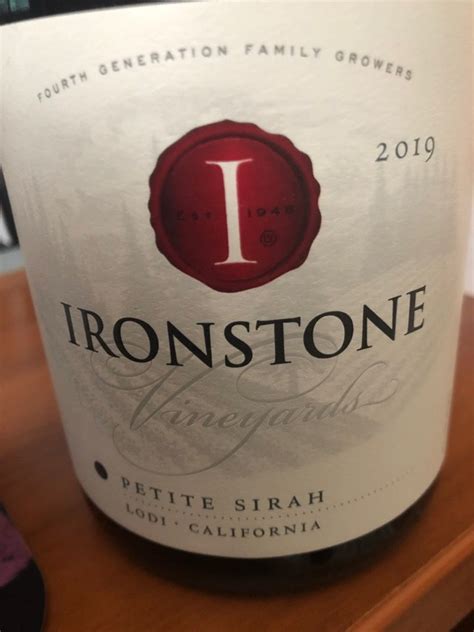2019 Ironstone Vineyards Petite Sirah Usa California Central Valley