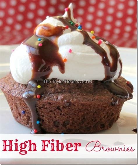 Snack on a oats and peanut butter fiber one chewy bar, which brings you 35% of the way there with 9 g fiber per bar. High Fiber Brownie Recipe | Recipe | Fiber brownie recipe, Brownie recipes, Skinny dessert