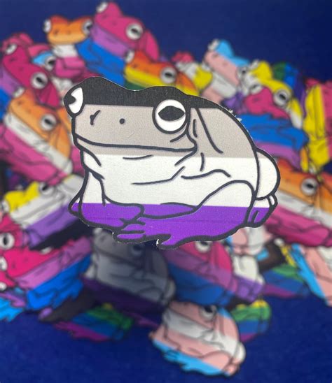 pride support frogs matte stickers pride flags etsy