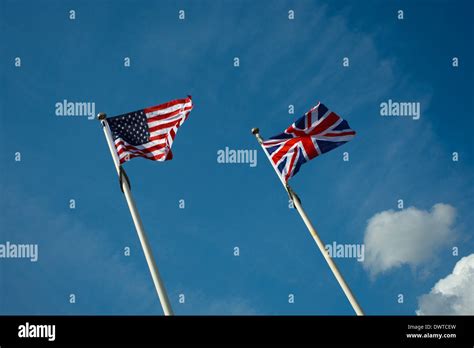 American And British Flags High Resolution Stock Photography And Images