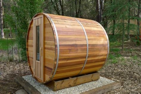 Barrel Sauna Kit Outdoor Barrel Sauna Room 7 X 7 Wood