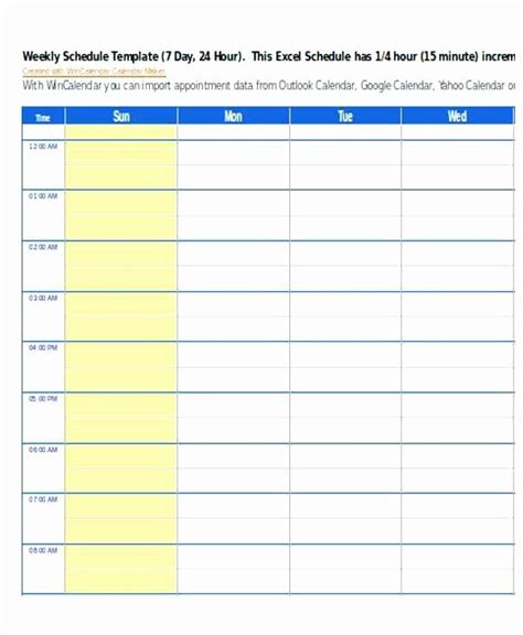 7 Day Work Schedule Template Elegant 30 Day Schedule Template