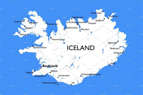 Iceland Map ~ Illustrations ~ Creative Market