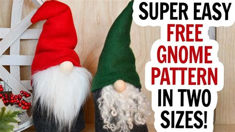 Free Christmas Gnome Pattern DIY Gnome DIY Christmas Gnome