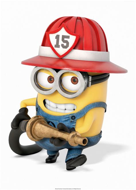 Minion Firefighter Poster Picture Metal Print Paint By Minions