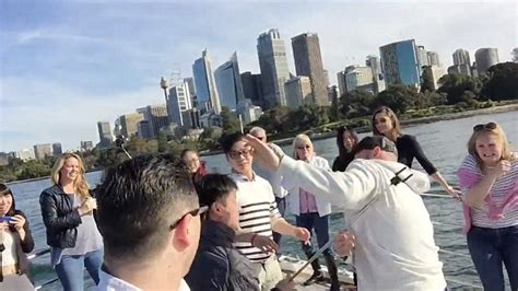 tourist captures selfie stick fight on camera in sydney