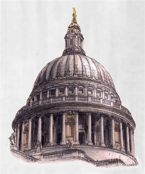 Dome Of Saint Pauls Cathedral London Drawing By Gerald Blaikie