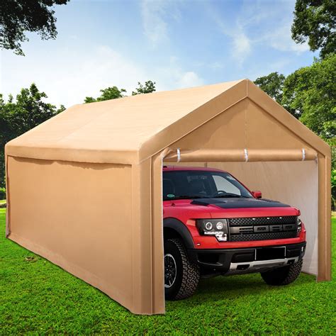 Aleko 10 X 20 Steel Frame With Pvc Removable Walls Canopy Carport