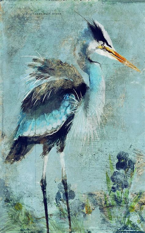 Great Blue Heron Art By Anthony Morrow Carons Beach House