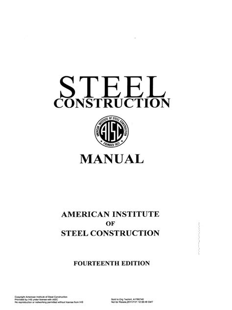 Aisc Steel Construction Manual 14th Edition Ansi Aisc 360 10