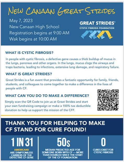 Cystic Fibrosis Great Strides Walk New Canaan Chamber