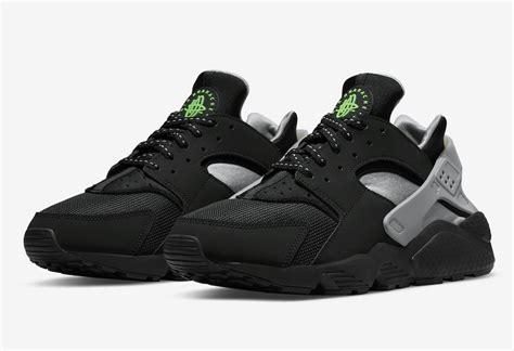 Nike Air Huarache Black Grey Green Dr0141 001 Release Date Sbd