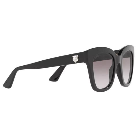 gucci gg0029s women s square sunglasses black grey gradient