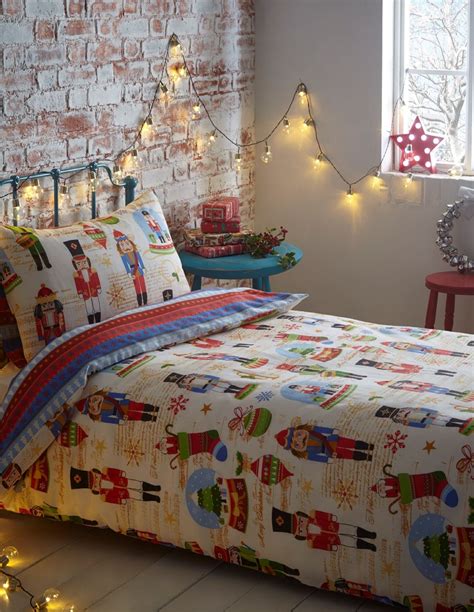 Christmas Kids Quilt Duvet Cover Bedding Bed Sets 5 Sizes Festive Santa