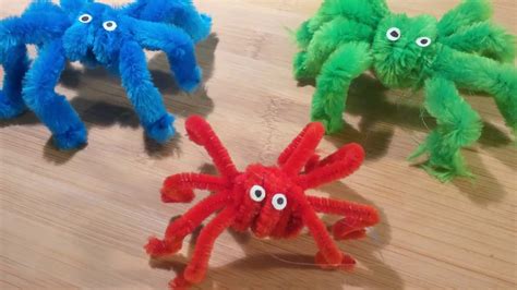 DIY Plüsch-Spinne aus Pfeifenreiniger - Kinder-Bastel-Tutorial - YouTube