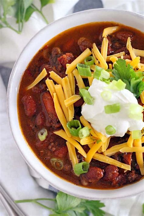 Instead of using commercial chili powder to flavor this stew, we puree dried ancho chiles for a customized taste. Instant Pot Chili with Ground Beef and Dry Kidney Beans | Recipe (With images) | Instant pot ...