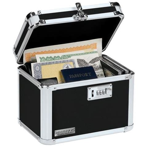 Vaultz Locking Personal Storage Box Black In The Chest Safes Department