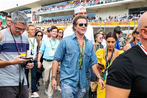 Photo Brad Pitt lors du Grand Prix de Formule 1 F1 des États Unis à