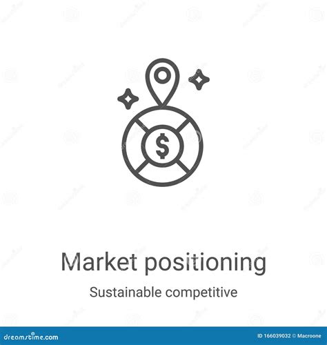 Market Positioning Icon Vector From Sustainable Competitive Advantage