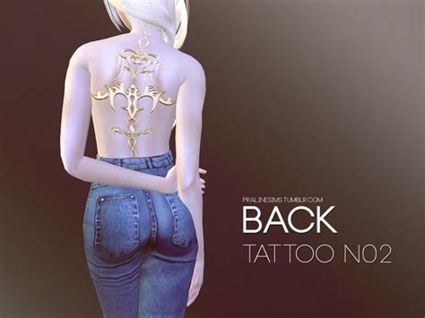 Pralinesims Back Tattoo N02 Sims 4 Sims Sims 4 Cc Packs