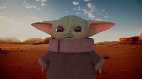 3d Baby Yoda The Mandalorian Star Wars Cgtrader