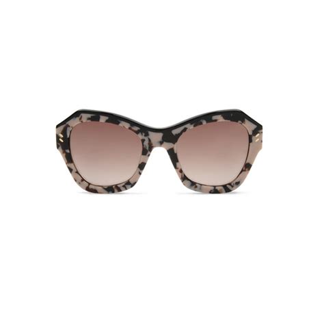 Pink Tortoise Oversized Sunglasses Womens Stella Mccartney