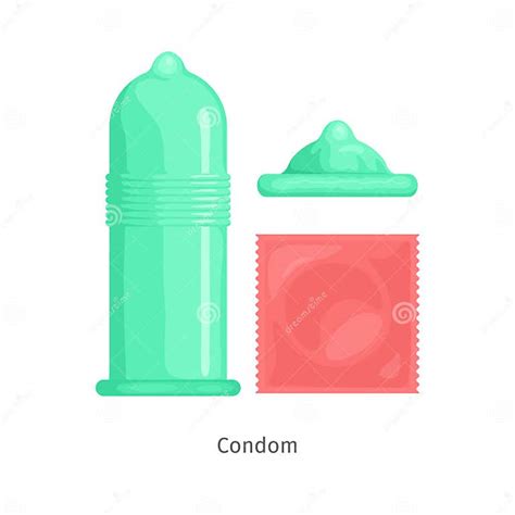 Contraception Method Condom Contraceptive Icons Set Planning Pregnancy Stock Vector