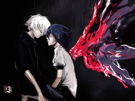 Glassy sky by ama lee kaneki and touka touka and kaneki whatever you call em touken is here :d, here's a tribute to em, do tell me what you would like to see! Tokyo Ghoul: Kaneki and Touka by wolfnocturne on DeviantArt