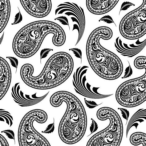 Best Simple Paisley Design Silhouette Illustrations Royalty Free