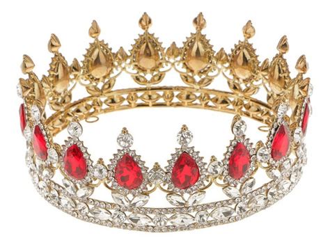 Rey Reina Nupcial Corona Diamante De Imitación Tiaras Chapa 47530