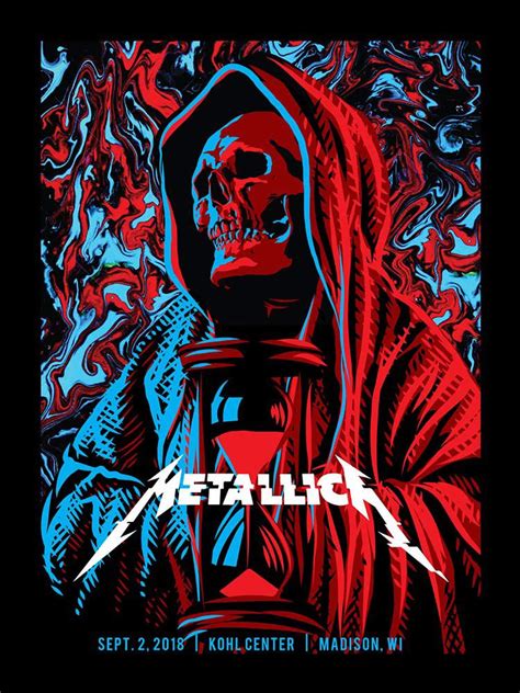 Metallica 2018 Tour On Behance Rock Poster Art Metallica Art Rock