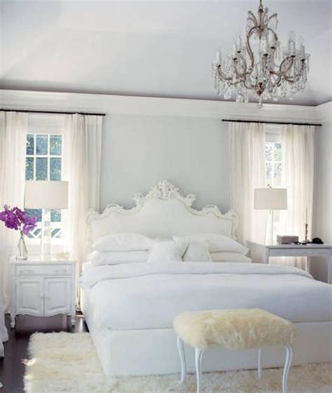 The bed is very simple with classic style bed covers and a unique pierced. 20 Breathtakingly Soft All White Bedroom Ideas - Rilane