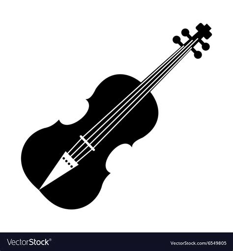 Violin Black Simple Icon Royalty Free Vector Image