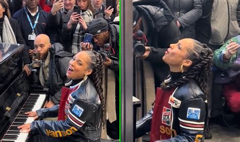 Alicia Keys Surprises London Commuters With Piano Perform