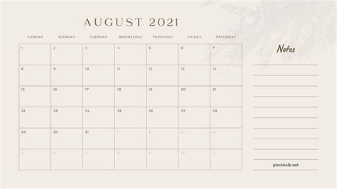 August 2021 Calendar Wallpapers Hd Free Download Pixelstalknet