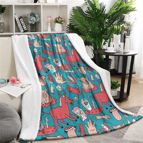 Unicorns Farting Flannel Blanket For Couch Or Bed Cozy Non