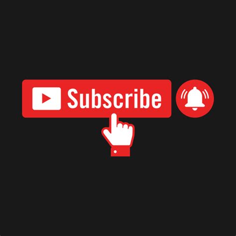 Red Subscribe Button With Notification Bell And Hand Subscribe Kids