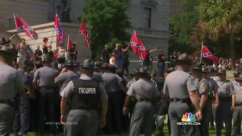Kkk Black Panther Group Clash Over Confederate Flag Outside South Carolina Capitol Nbc News