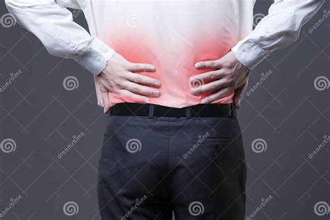 Back Pain Kidney Inflammation Ache In Man`s Body Stock Image Image