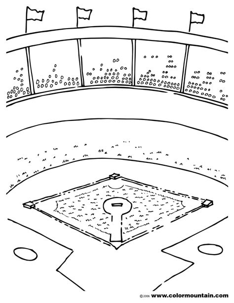 baseball field coloring pages printable