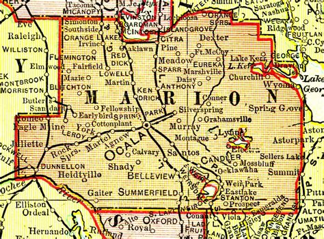 Maps Of Marion County Florida County Marion Marion County 1899 Site