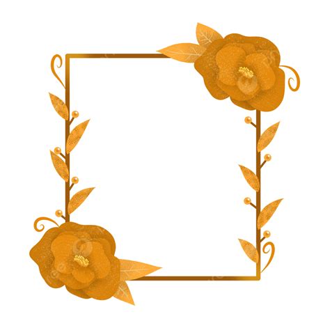 Beautiful Gold Rose Frame Gold Rose Rose Gold Border Png Transparent