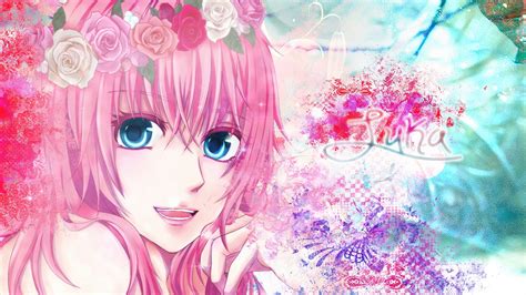 Image Wallpaper Desktop Pink Eyes Watery Girl Hair Anime