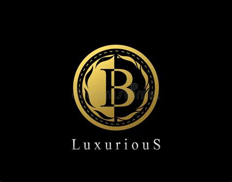 Luxury Circle B Letter Floral Design Vintage Gold B Royal Logo Icon