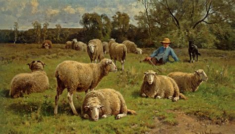 Find & download free graphic resources for flock of sheep. A Shepherd and His Dog Guarding a Flock of Sheep ...
