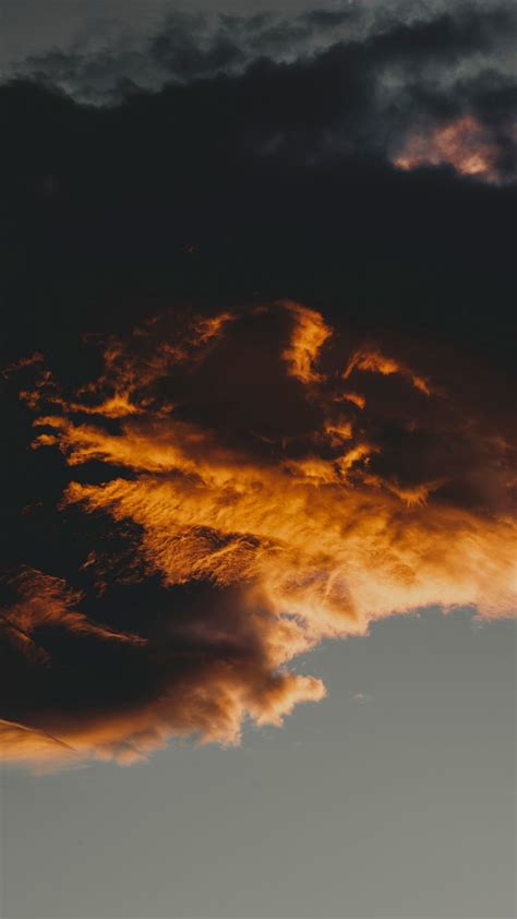 Download Wallpaper 1080x1920 Clouds Sky Sunset Porous Dark Samsung
