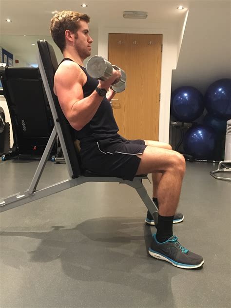 Seated Bicep Curl G4 Physiotherapy And Fitness
