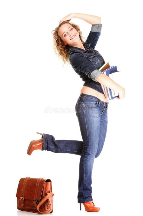 857 Young Woman Blonde Standing Full Body Jeans Stock Photos Free