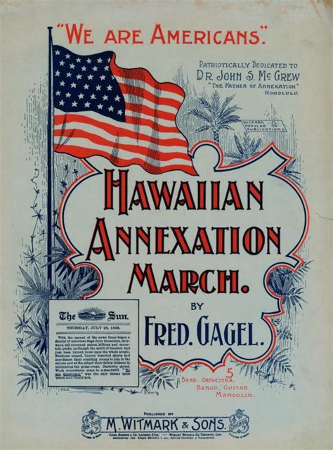 Hawaiian Annexation March We Are Americans Nypl Digital